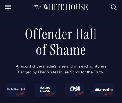На сайте Белого дома появилась "доска позора" для СМИ