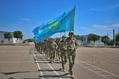 Военнослужащие Казахстана прибыли в Кыргызстан для участия в учениях ОДКБ