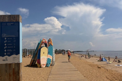 В Лаишево начали восстановление пляжа &laquo;Камское море&raquo; после шторма