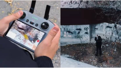 В Шымкенте полицейский беспилотник застал закладчика за работой