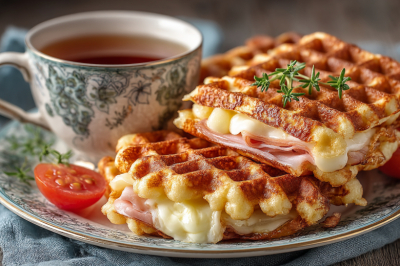 Творожные горячие бутерброды на завтрак: рецепт для вафельницы &mdash; это круче сырников в 100 раз