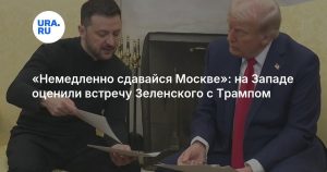 «Немедленно сдавайся Москве»: на Западе оценили встречу Зеленского с Трампом