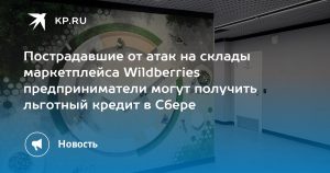 Пострадавшие от атак на склады маркетплейса Wildberries предприниматели могут получить льготный кредит в Сбере