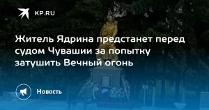Житель Ядрина предстанет перед судом Чувашии за попытку затушить Вечный огонь