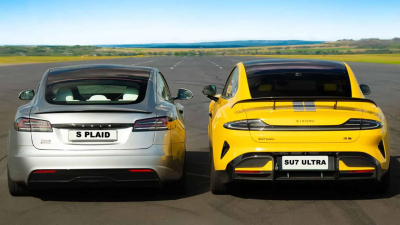 Автоблогер проверил в гонке Xiaomi SU7 Ultra и Tesla Model S Plaid