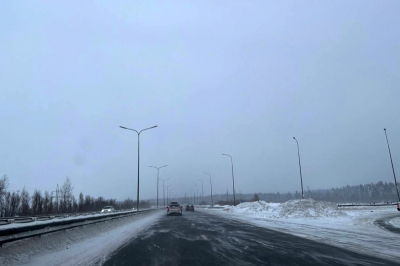 На трассе М-5 в Челябинской области ограничили движение из-за метели